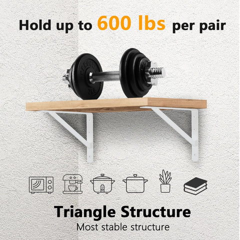 HOME MASTER HARDWARE heavy-duty shelf brackets six-pack packaging highlights included screws.