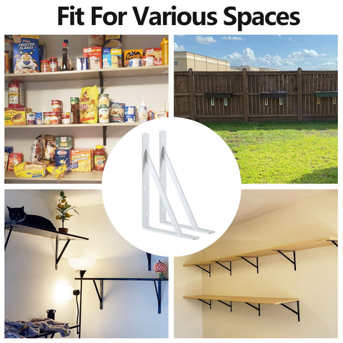 HOME MASTER HARDWARE heavy-duty shelf brackets kitchen installation on open shelves.