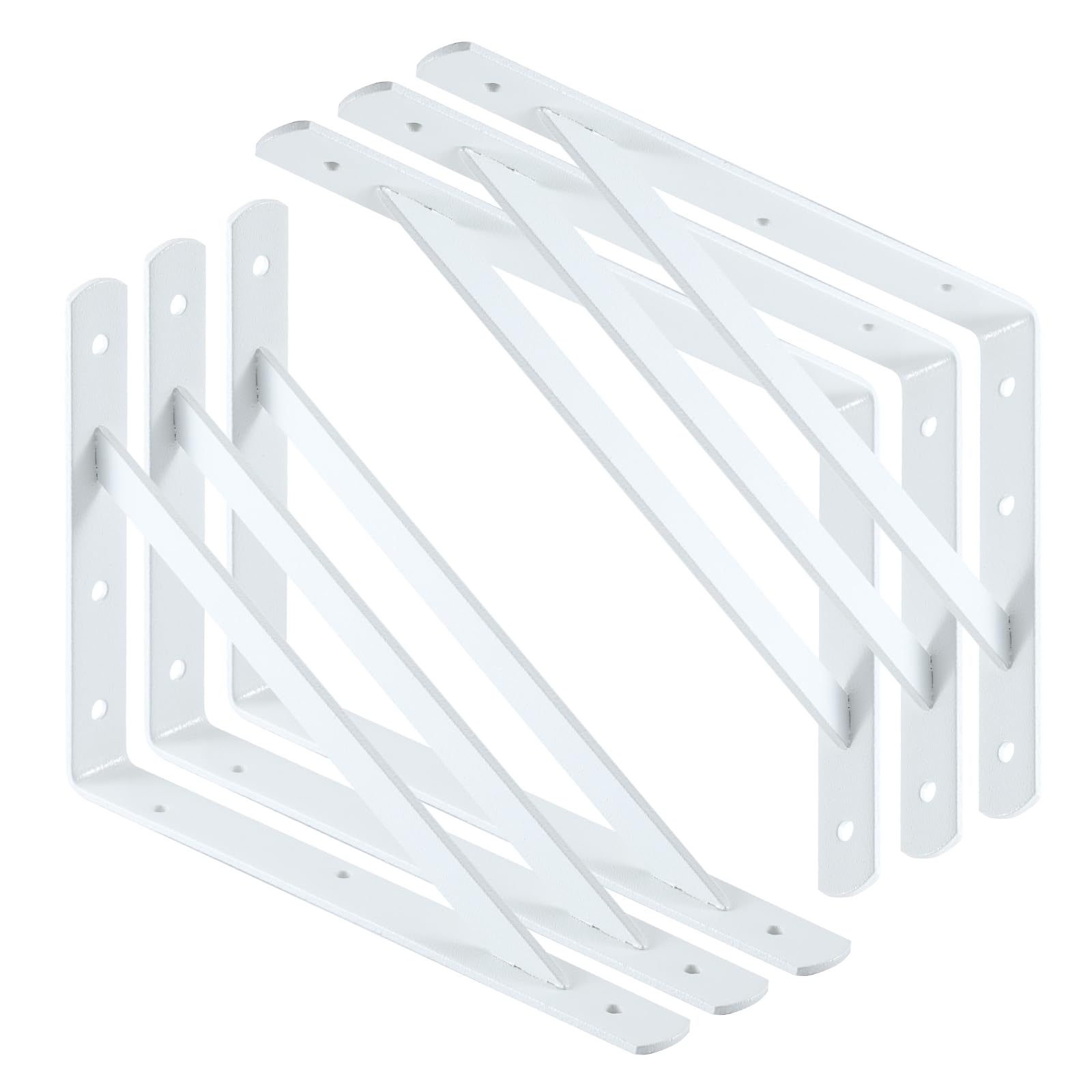 HOME MASTER HARDWARE heavy-duty shelf brackets close-up on welds and steel.