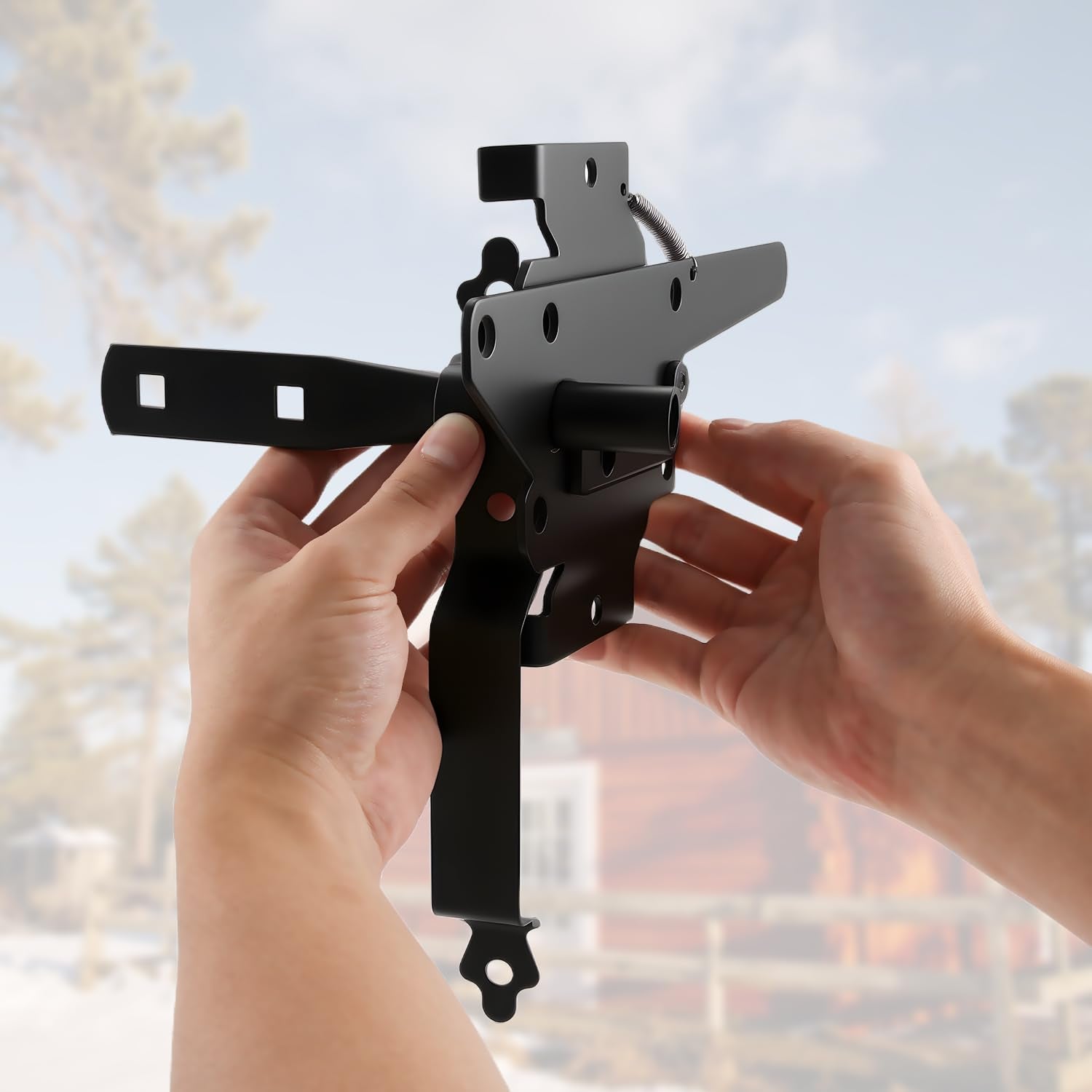 HOME MASTER HARDWARE installation-ready kit simplifies outdoor gate setup.