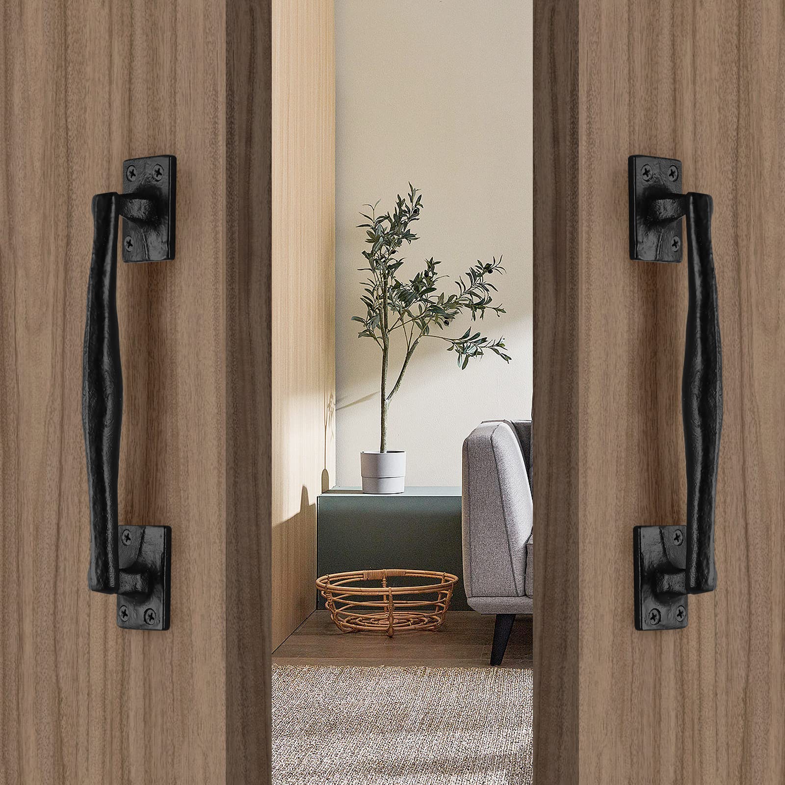 HOME MASTER HARDWARE interior closet handle adds rugged style to furniture and cabinetry.