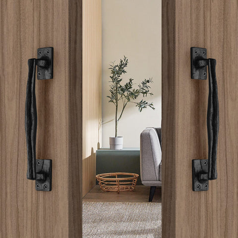 HOME MASTER HARDWARE interior closet handle adds rugged style to furniture and cabinetry.