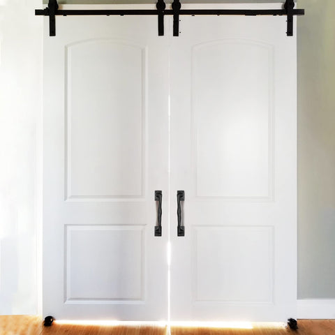 HOME MASTER HARDWARE sliding barn door pull set enhances easy access in tight spaces.