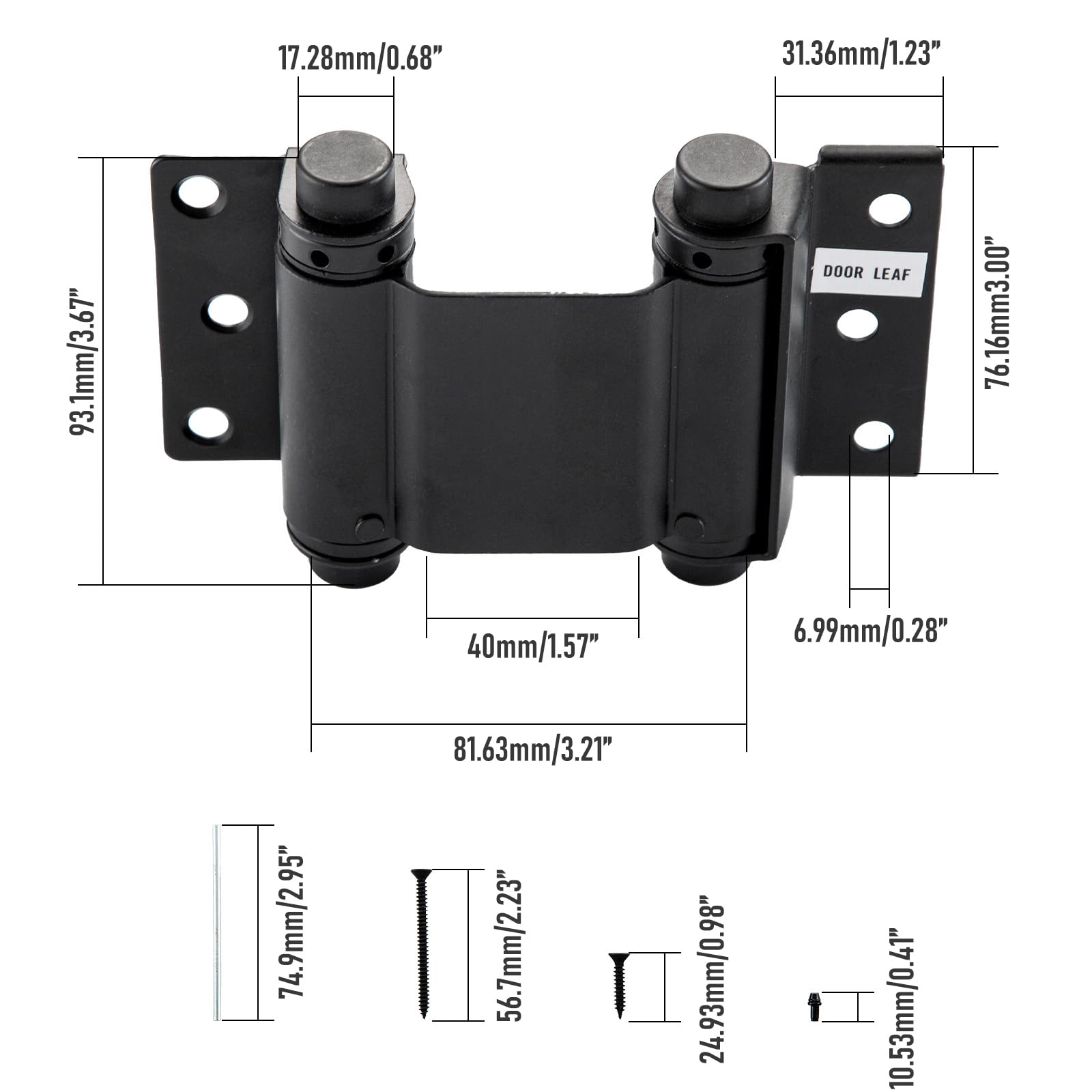 HOME MASTER HARDWARE saloon-door hinge optimized for two-way swing in high-traffic settings