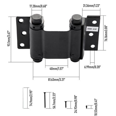 HOME MASTER HARDWARE saloon-door hinge optimized for two-way swing in high-traffic settings