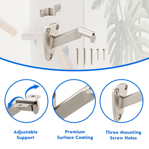 Satin nickel finish on HOME MASTER HARDWARE brackets for a sleek look