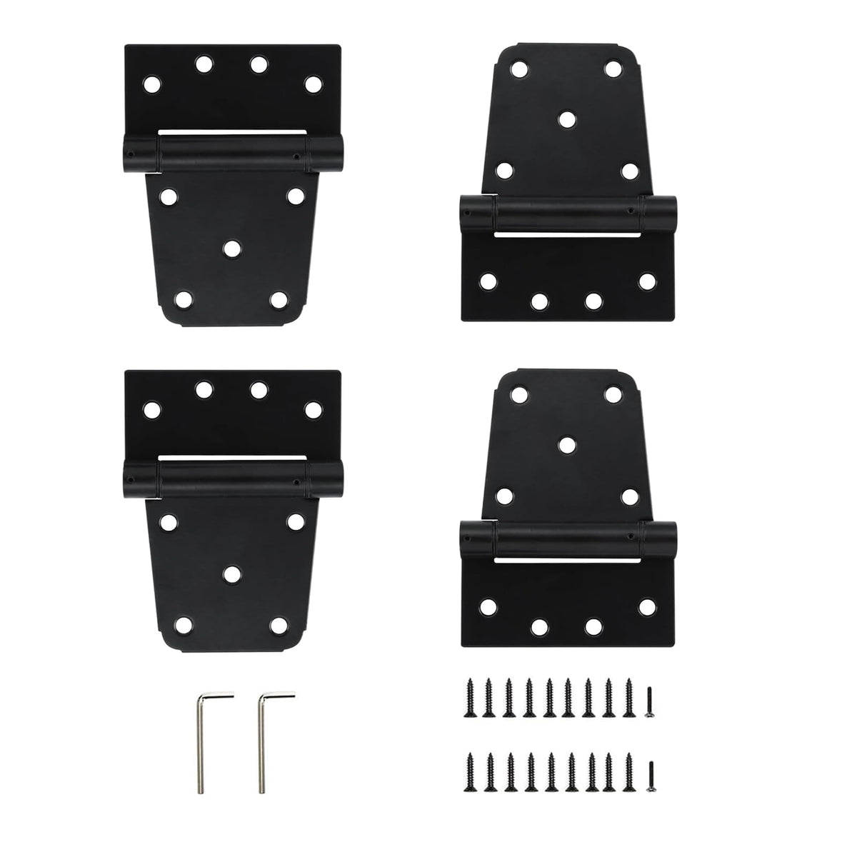 Home Master Hardware self-closing hinge 3-1-2 inch for automatic gate closure on wood.