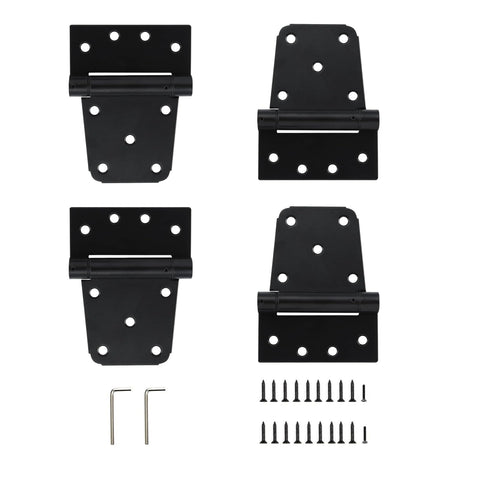 Home Master Hardware self-closing hinge 3-1-2 inch for automatic gate closure on wood.