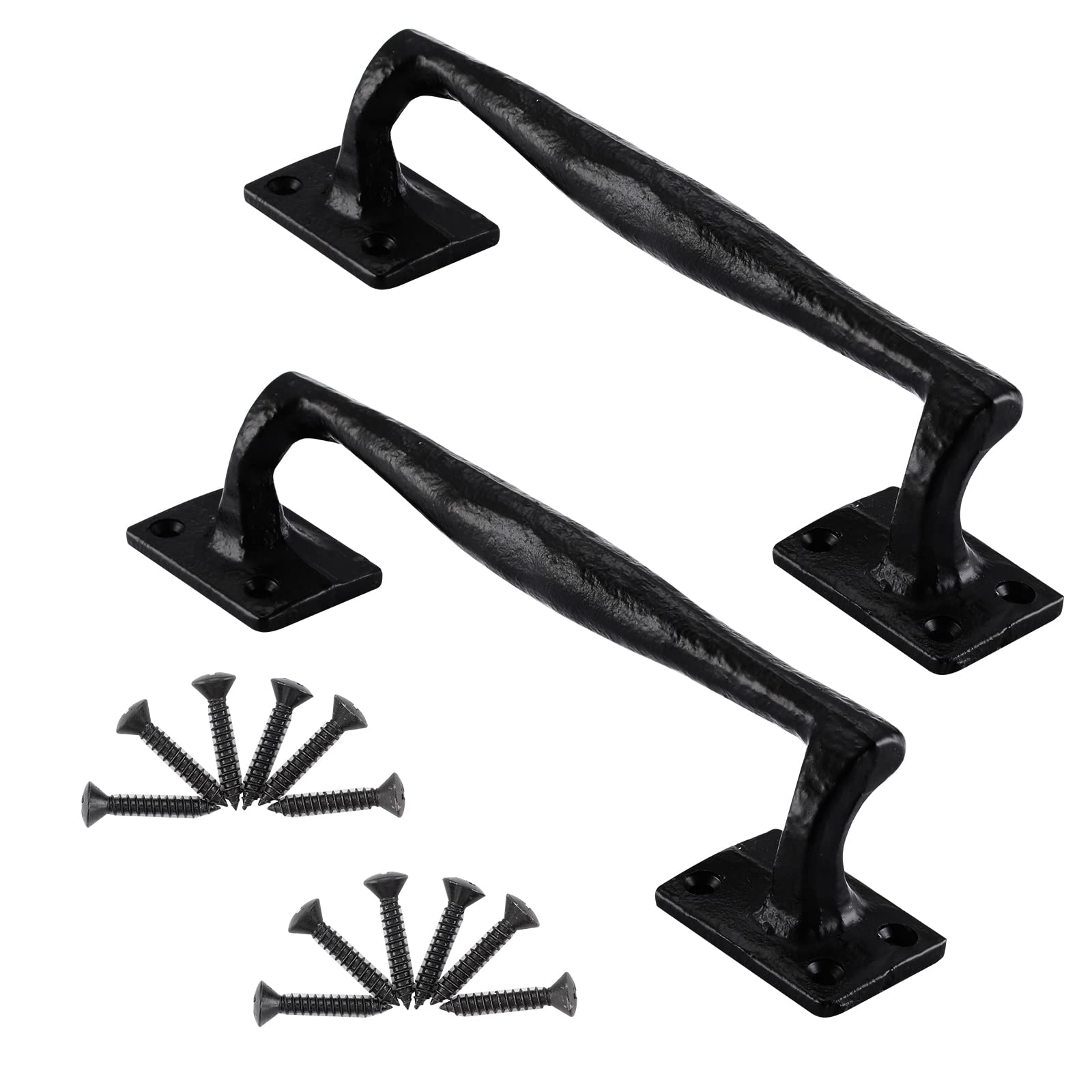 HOME MASTER HARDWARE black cast-iron door handle offers timeless look for garages and sheds.