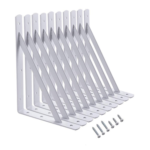 HOME MASTER HARDWARE shelf bracket 12x8 steel white provides sturdy storage support