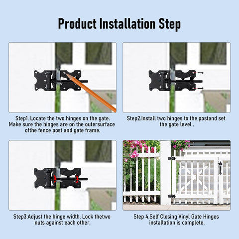HOME MASTER HARDWARE swing adjustment tool included with sturdy hinges for easy setup.