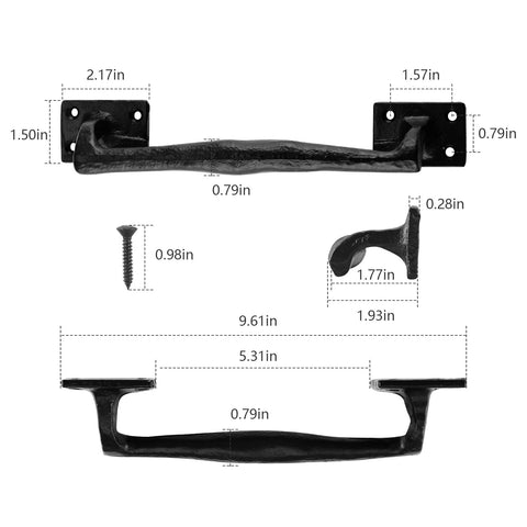 HOME MASTER HARDWARE shed or barn gate handle provides sturdy grip and reliable operation.