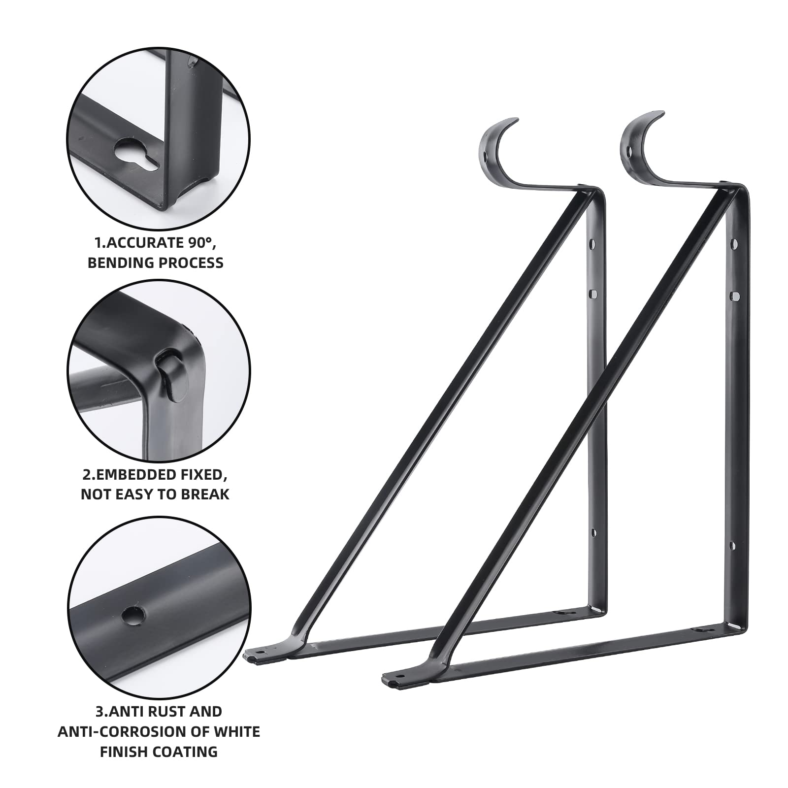 Wall-mount installation with included screws for quick setup