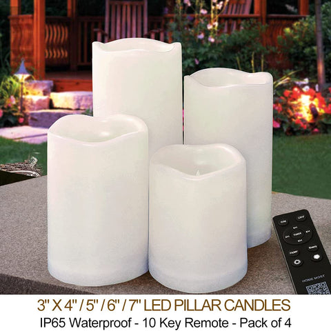 HOME MOST outdoor LED pillar candle 3x5 provides romantic lighting on balconies