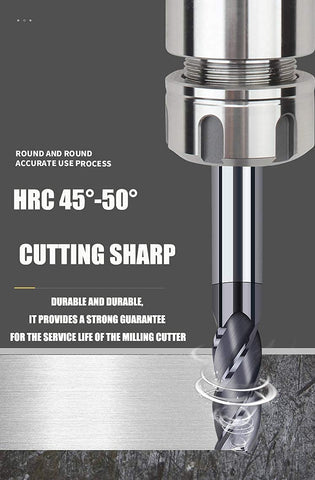 Home of Quality Tools CNC end mill set 10mm for larger workpieces.