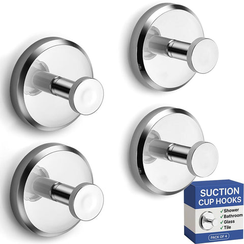 HOME SO suction cup hooks on a glass door for easy bathroom organization, no hardware needed