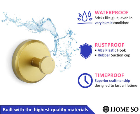 HOME SO suction cup hook for loofah keeps bath tools in reach.