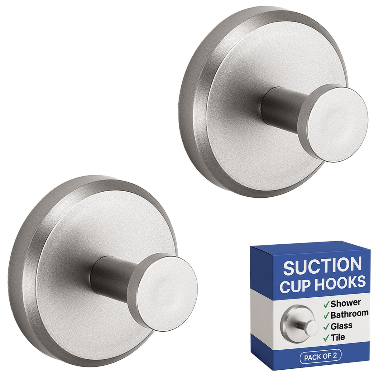 HOME SO suction cup hooks on shower chrome holding towels without drilling