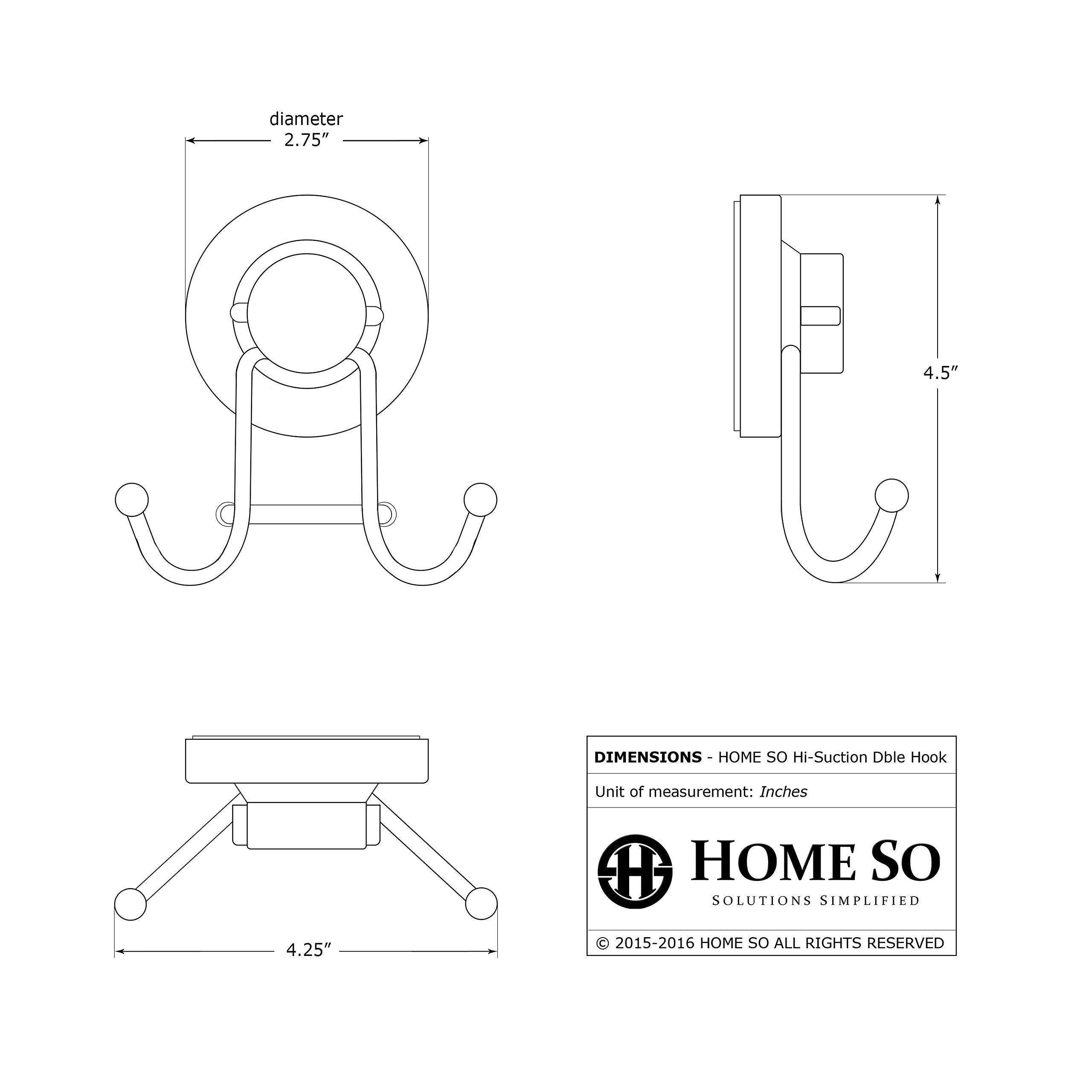 HOME SO suction hook on bathroom glass keeps robe off the floor.