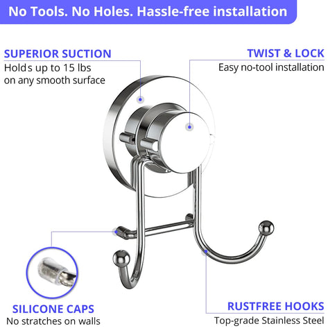 HOME SO suction hook on glass door keeps loofah within reach.