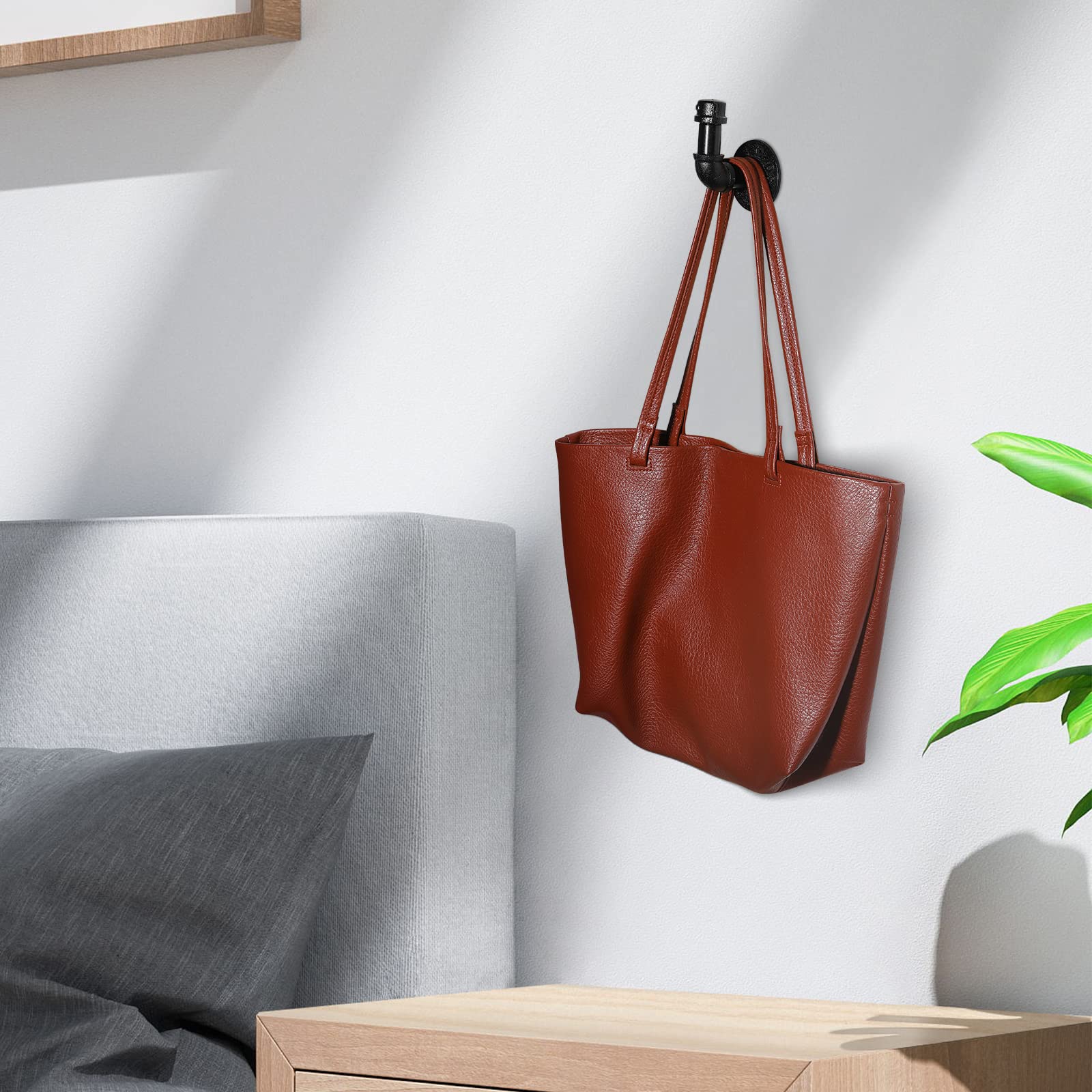 Home TZH vintage-industrial black hooks add chic style to any space