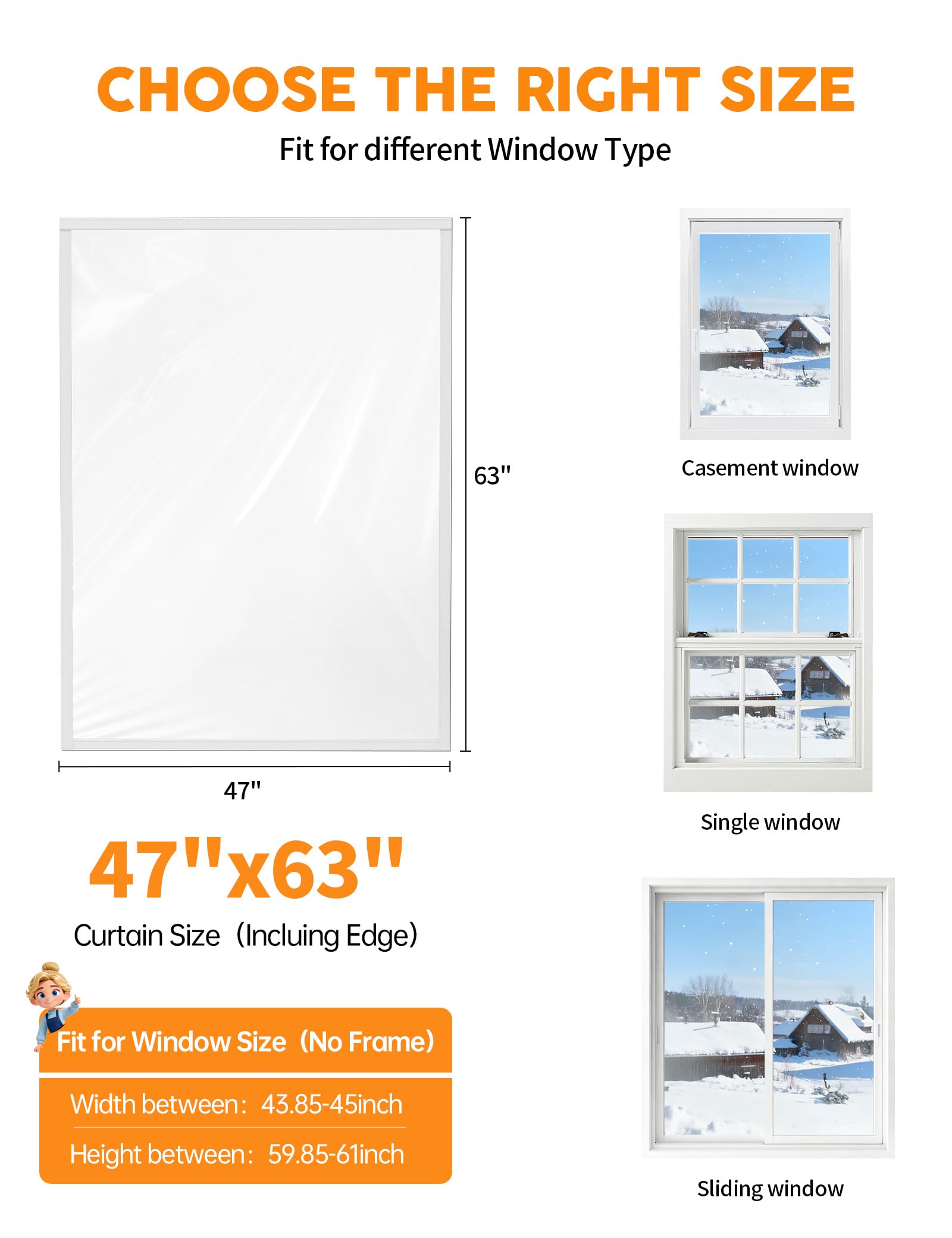 Homealexa clear draft protection film maintains visibility while blocking cold drafts.