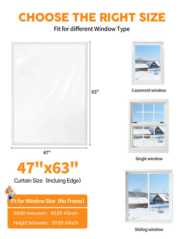Homealexa clear draft protection film maintains visibility while blocking cold drafts.