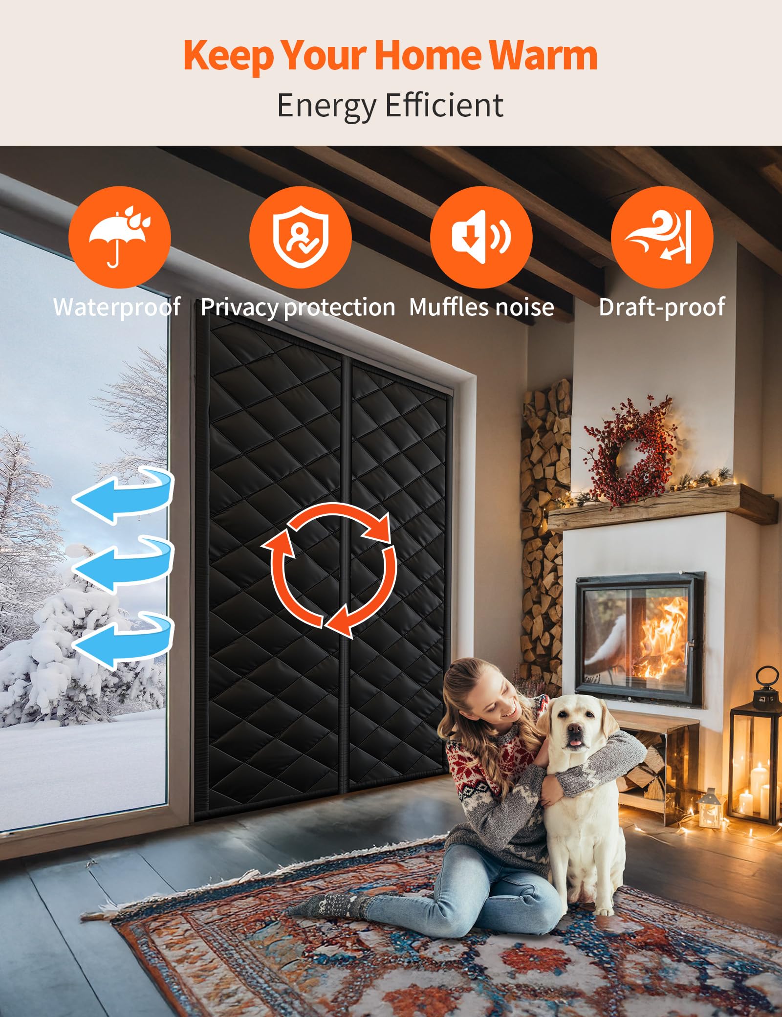 Homealexa door curtain weighted bottom provides natural drape and seal
