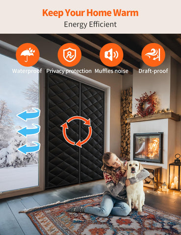 Homealexa door curtain weighted bottom provides natural drape and seal