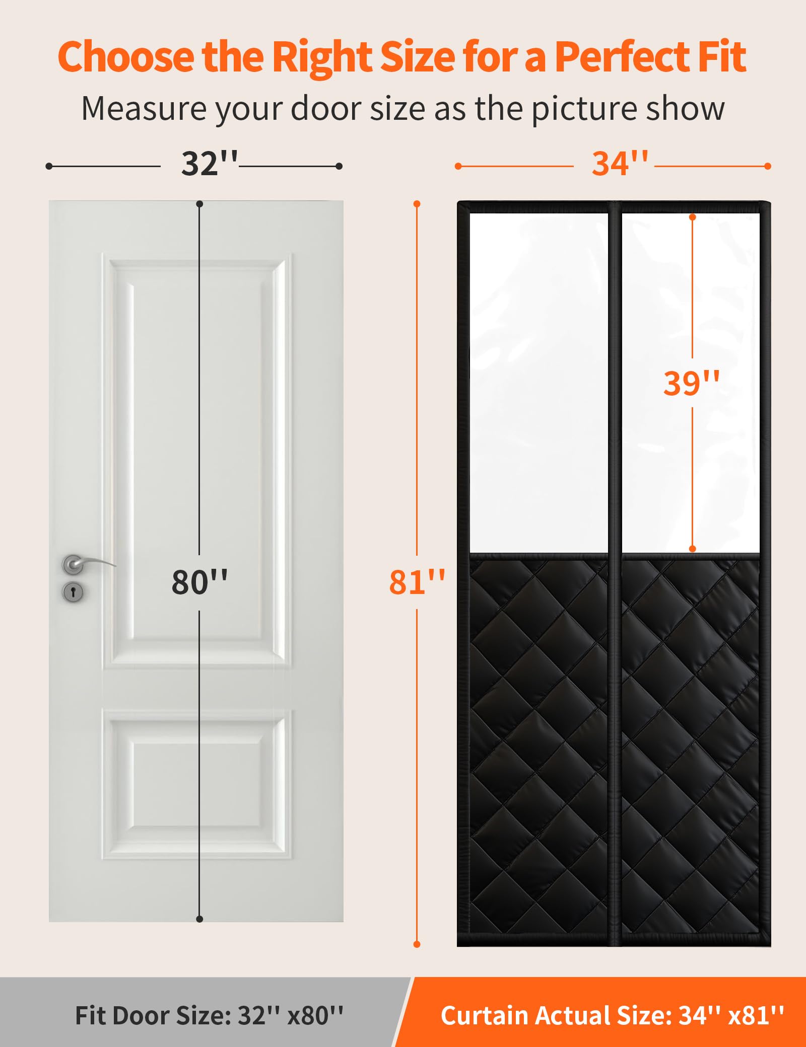 Homealexa weighted-bottom design for smooth drape and tight seal against cold air.