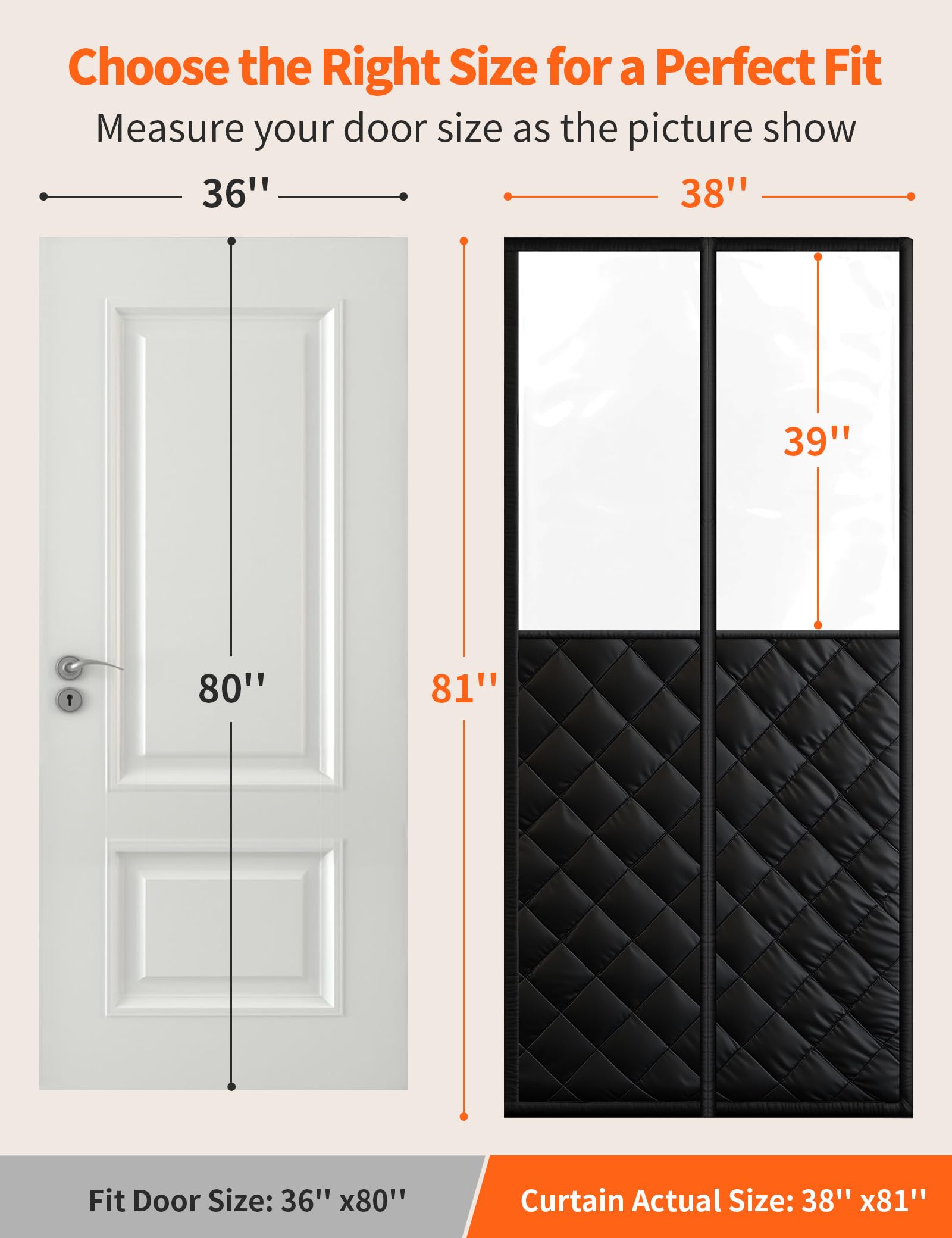 Homealexa door curtain clear window lets light in while insulating