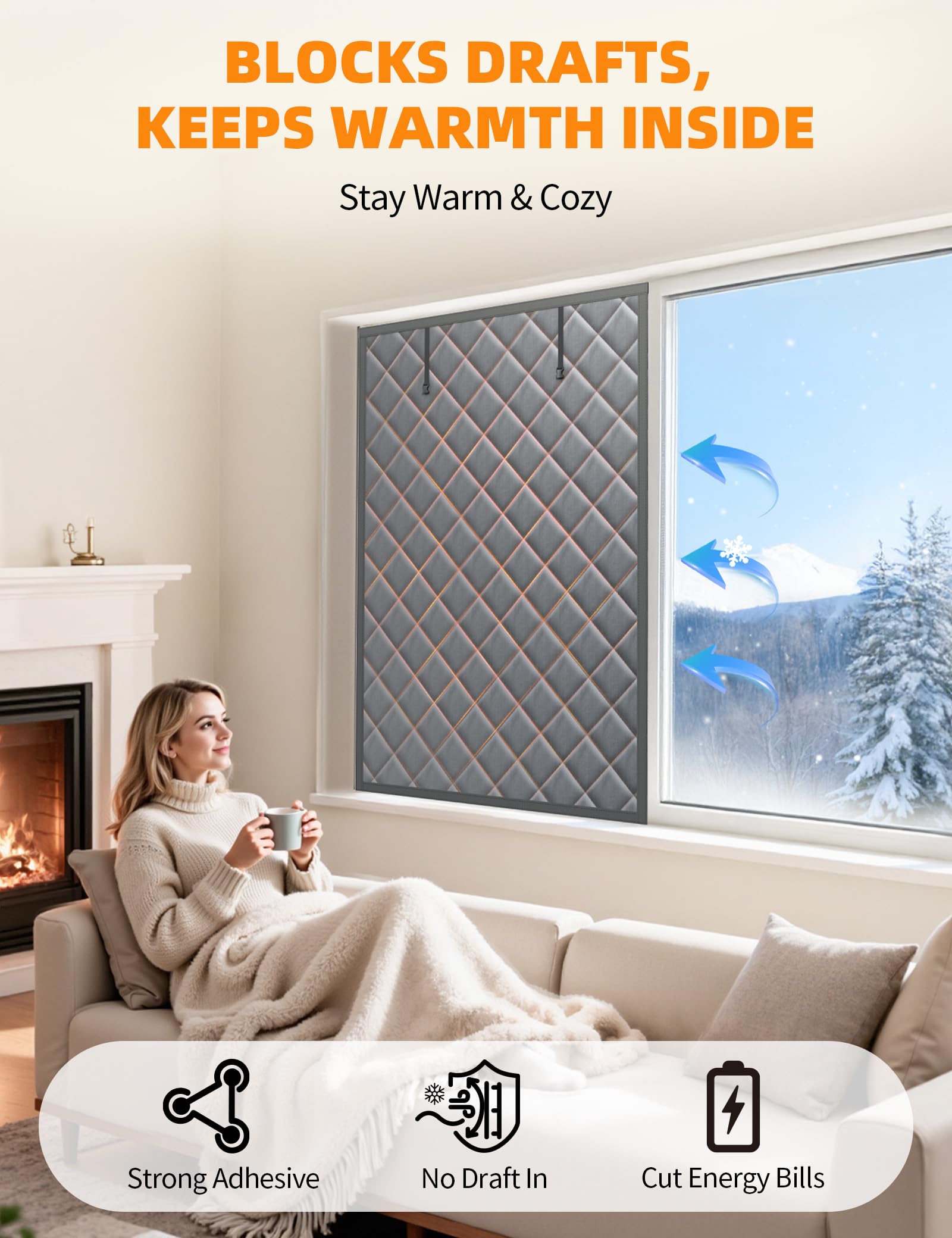 Homealexa overlap seal ensures a snug fit on 44x60 windows