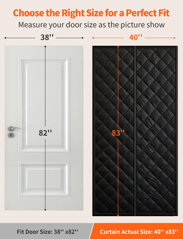 Homealexa Oxford fabric door curtain highlighting durable material