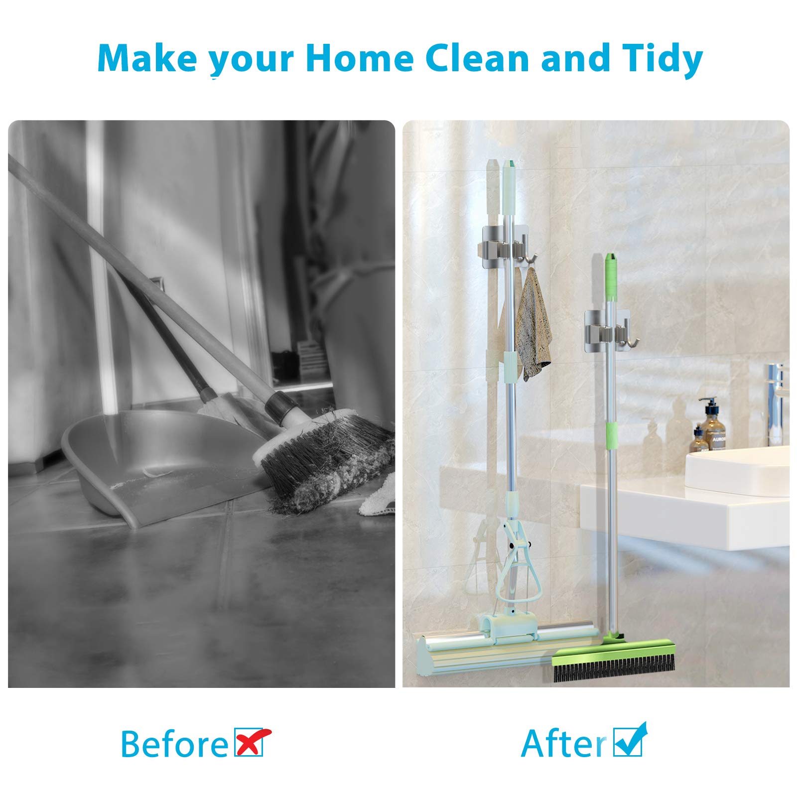 Homeasy easy-install mop broom clip for quick setup.
