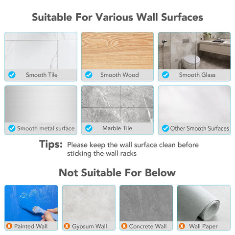 Homeasy easy installation with strong adhesive keeps items secure