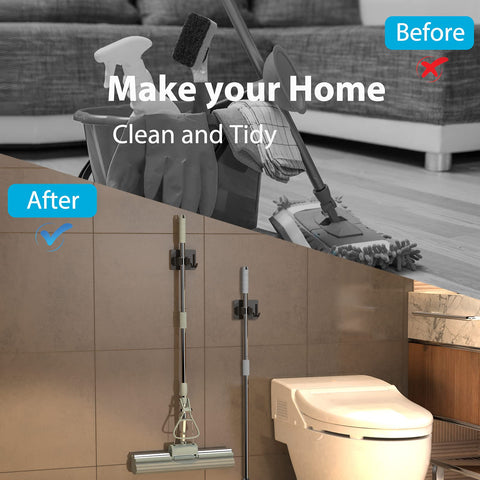 Homeasy Wall-mounted organizer helps tidy kitchen and garage spaces.