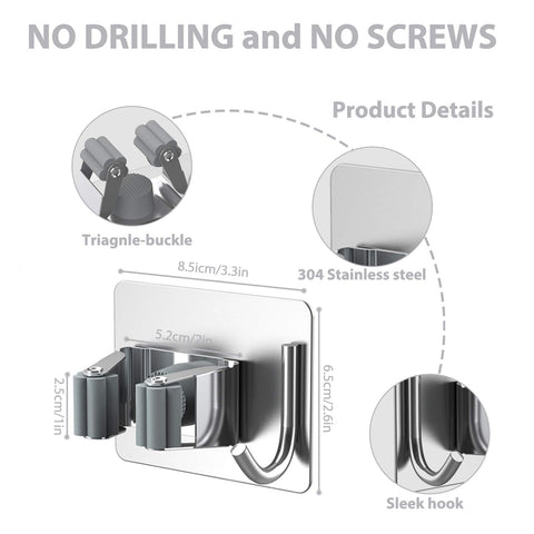 Homeasy wall-mounted hanger for tools ideal for kitchen, garage, and shed.