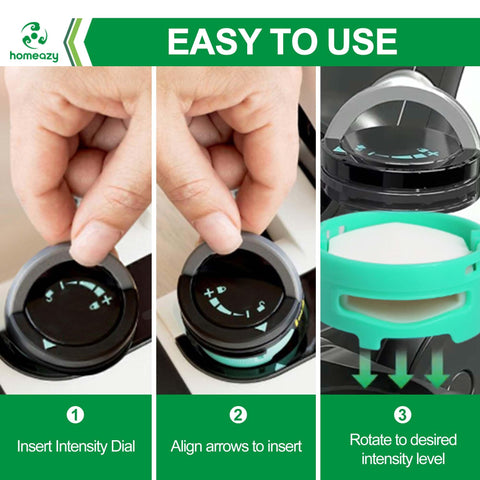 In-use shot with vacuum to maintain a fragrant space.