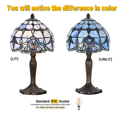 HomeBeauty lamp height of 14.25 inches for balanced lighting.