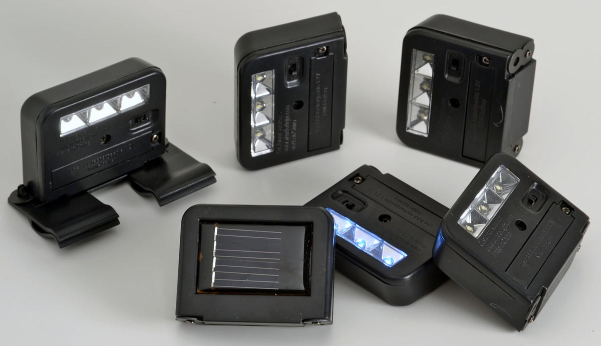 Homebrite Wunder Solar Spotlight clips on for quick, wire-free installation.