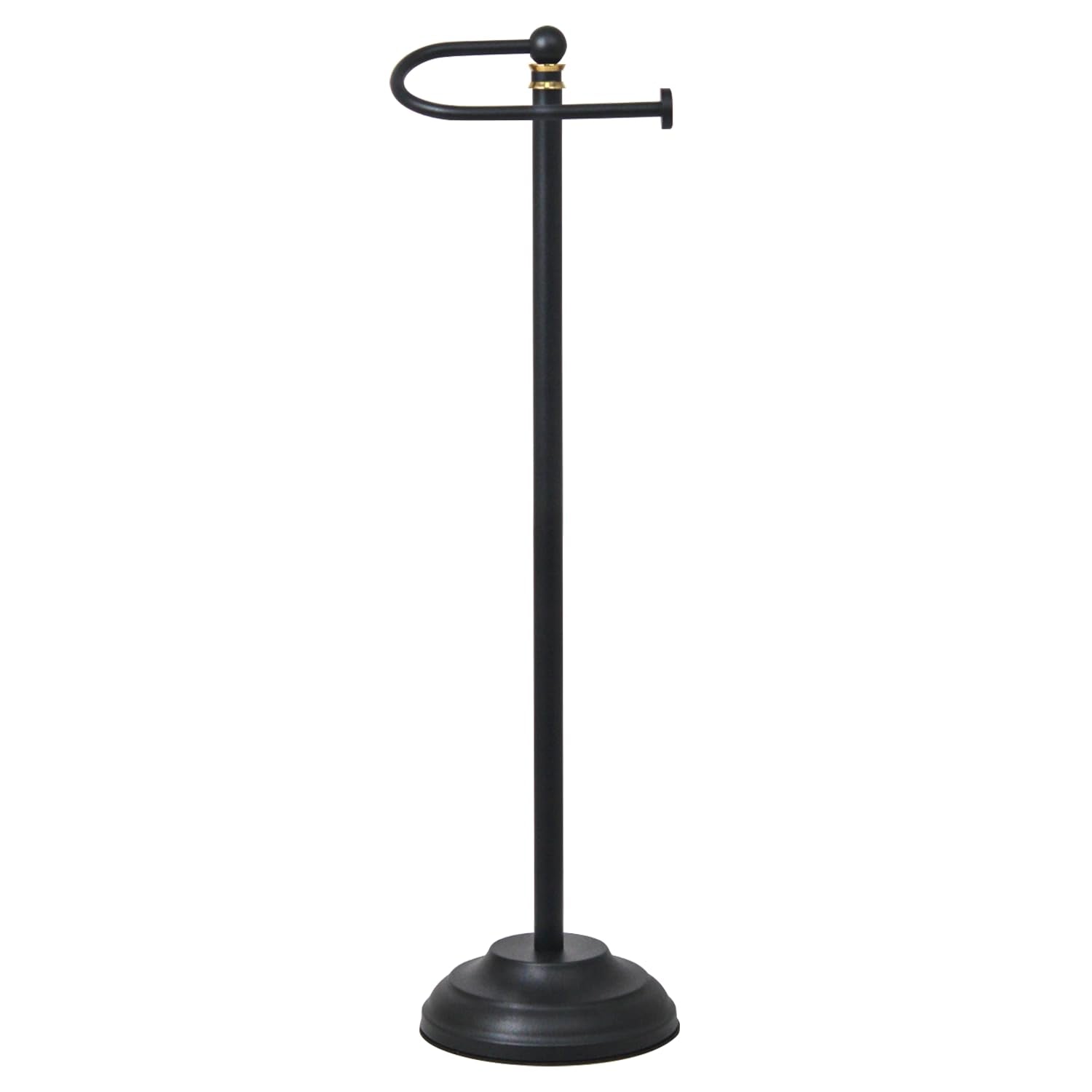 Homefeliz toilet paper holder stand in matte black ready for easy reach