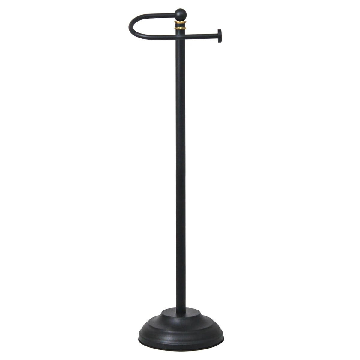 Homefeliz toilet paper holder stand in matte black ready for easy reach