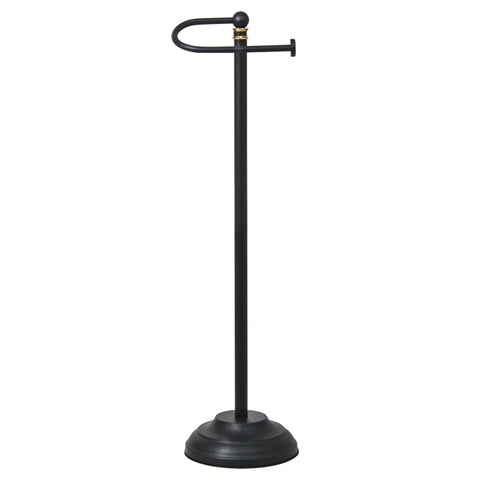 Homefeliz toilet paper holder stand in matte black ready for easy reach