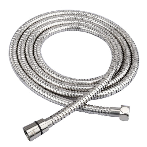 HOMEIDEAS 100-inch shower hose; stainless steel durability and rust resistance.