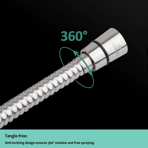 HOMEIDEAS 100-inch shower hose ideal for tall baths and kids baths.
