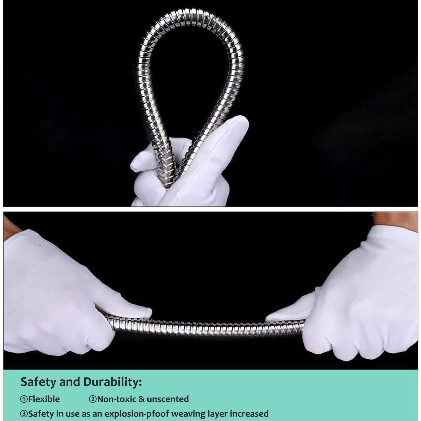 HOMEIDEAS 10 ft hose offers extended reach for flexible use.