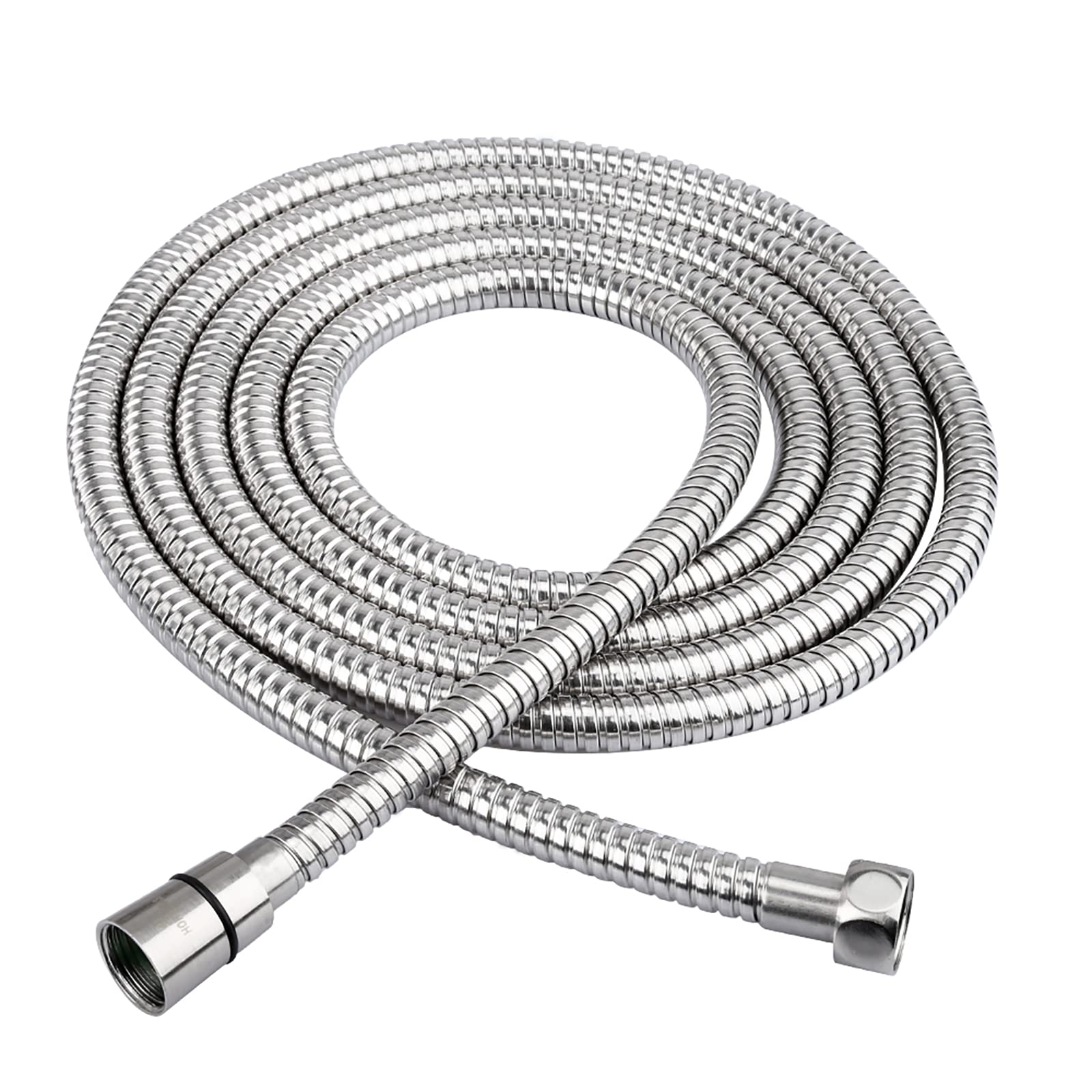 HOMEIDEAS shower hose with 304 stainless steel exterior resists rust.