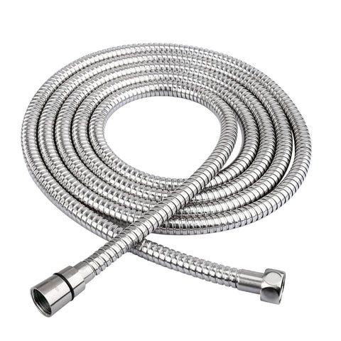 HOMEIDEAS shower hose with 304 stainless steel exterior resists rust.
