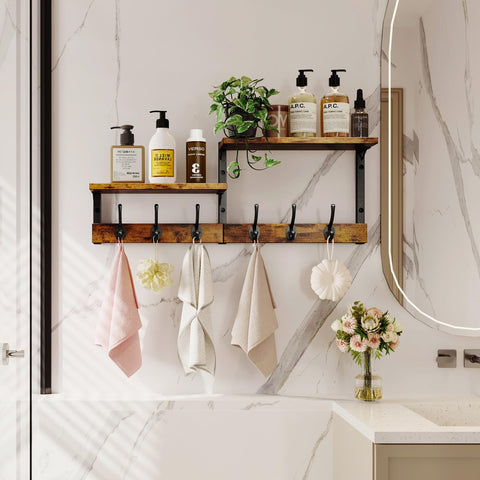 Homeiju wall-mounted coat hooks providing sturdy hanging space for bags and jackets