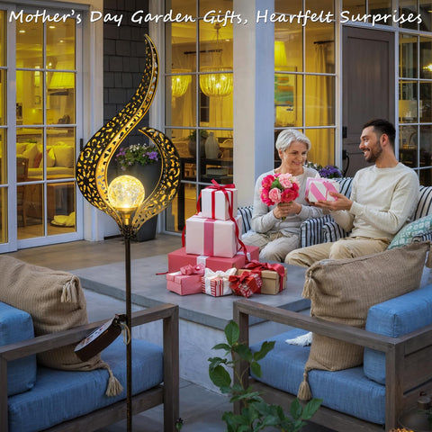 HOMEIMPRO decorative yard ornament adds subtle glow to lawn or courtyard